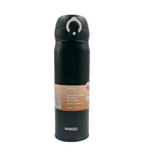 Coffee Series Flip Top Insulated Bottle 450mL (Black)