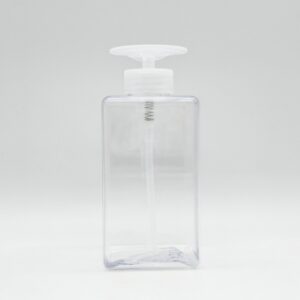 Transparent Push Down Pump Dispenser Bottle 450mL