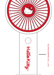 Hello Kitty Retro Diner Collection 1200mAh Handheld Fan