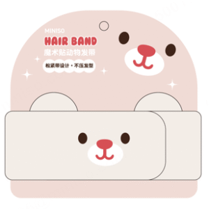 Animal Headband with Adjustable Fastener (Beige)