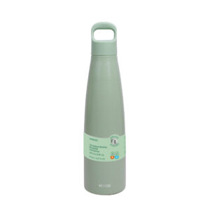 MINISO Colorful Series Double-Wall Insulated Bottle with Handle 500mL(Light Green)