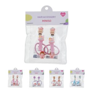 In-Bag Series Clip-on Earrings & Hair Tie Set (6 pcs)