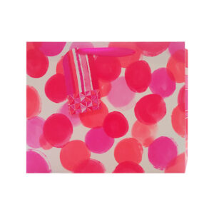 Pink & Blue Collection Wide-Design Large Gift Bag (Pink Polka Dots) (31*26*12cm)