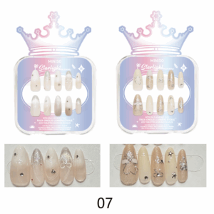 Crown Series False Nails with Jelly Adhesive Tabs(07)