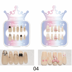Crown Series False Nails with Jelly Adhesive Tabs(04)
