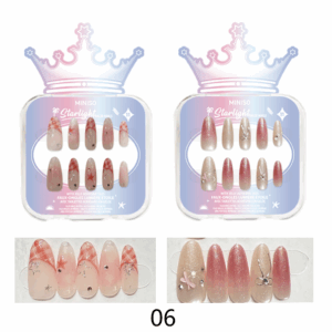 Crown Series False Nails with Jelly Adhesive Tabs(06)