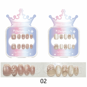 Crown Series False Nails with Jelly Adhesive Tabs(02)
