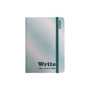 Glitter Series A6 Glittery Gradient PU Hardcover Book (Green) (80 Sheets)