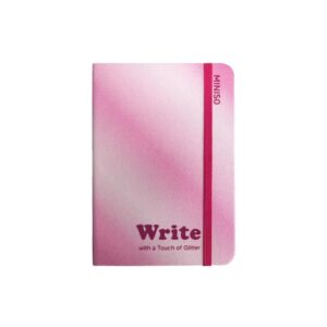 Glitter Series A6 Glittery Gradient PU Hardcover Book (Pink) (80 Sheets)