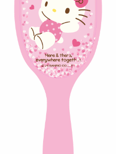 Hello Kitty Pink Collection Quicksand Oval Cushion Hair Brush (Hello Kitty)