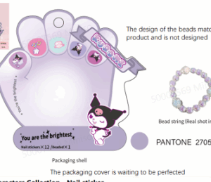Kuromi Sweet Factory Collection False Nails with Jelly Adhesived Tabs