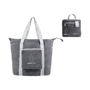 Miniso Go Series Foldable Travel Tote Bag(Dark gray)