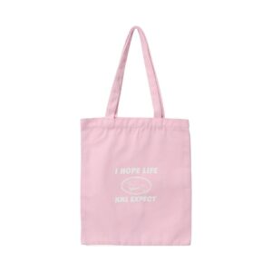 Pink Paradise Series Flat Shopping Bag(Light Pink)