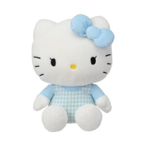 Hello Kitty Color Changing Collection 14in. Sitting-posture Plush Toy(Blue Houndstooth)