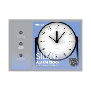4-Inch Silent Desktop Alarm Clock, Model: 2399(Black)