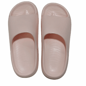 Women's Bathroom Slippers with Stripes and Dots(37-38,Pink)