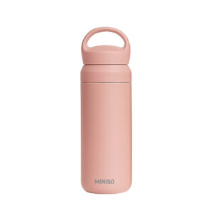 Solid Color Insulated Bottle with Handle 500 mL(Light Pink)