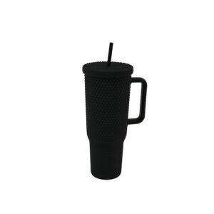Plastic Bottle with Straw 1000mL(Black)