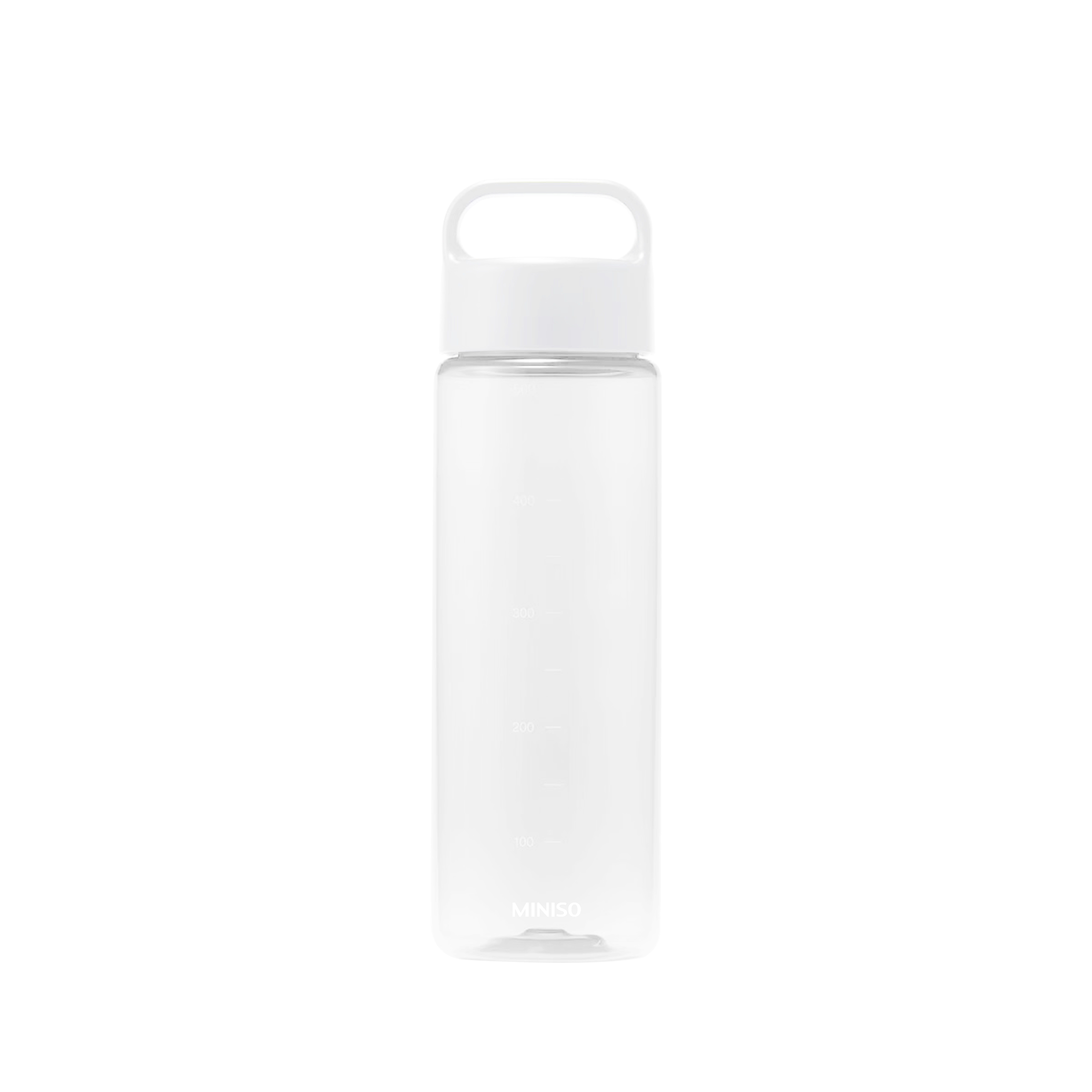 Solid Color Portable Plastic Bottle with Handle 500mL(White)