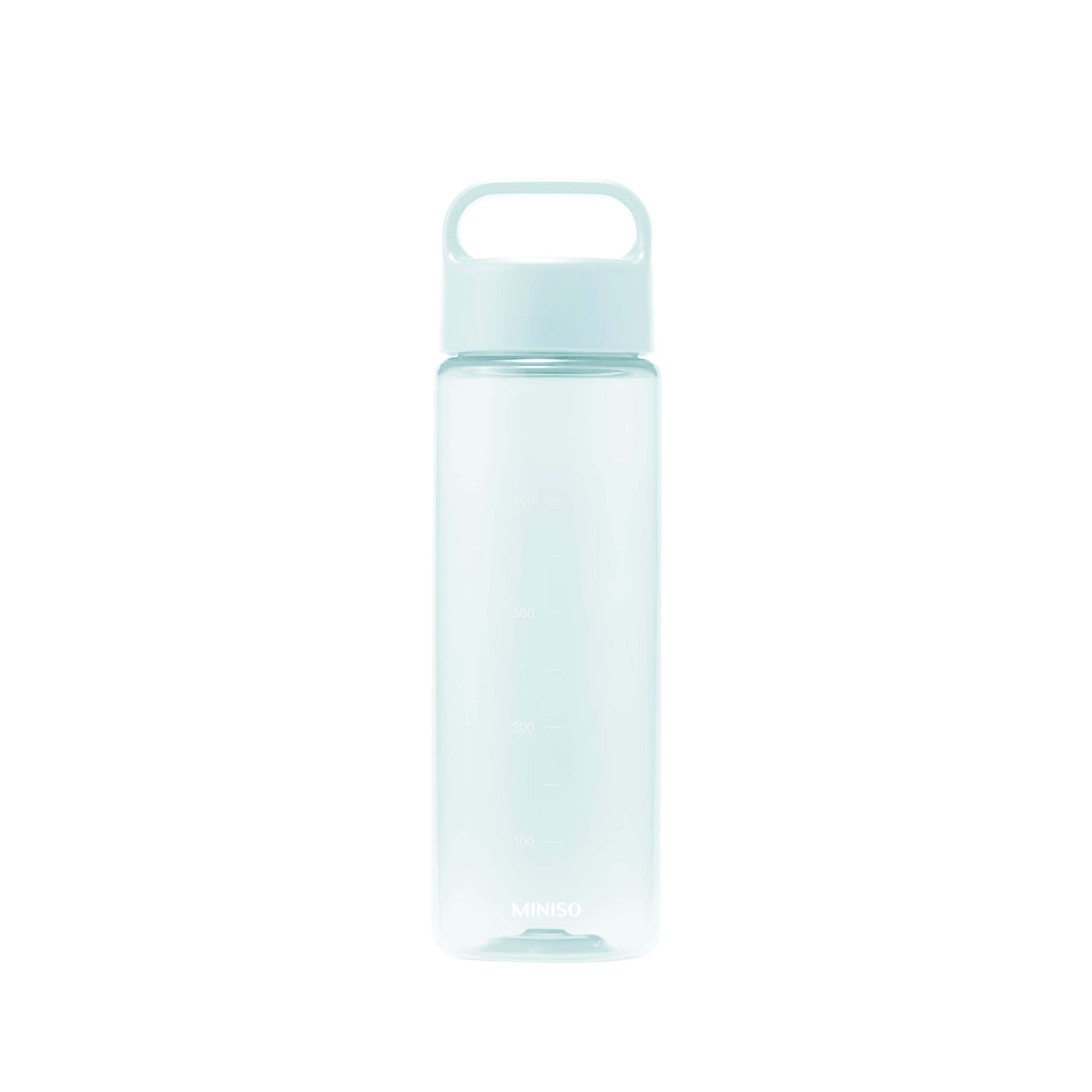 Solid Color Portable Plastic Bottle with Handle 500mL(Light Green)