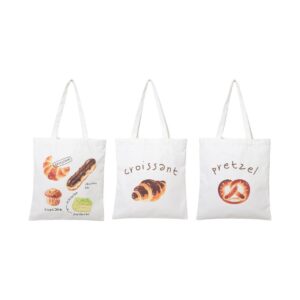 Colorful Bread-Print Shopping Bag