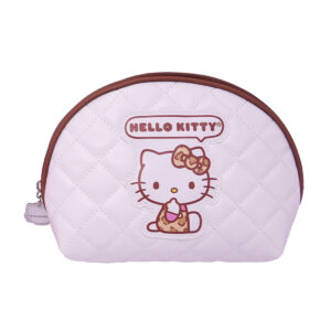 Hello Kitty Leopard Print Shell-Shaped Cosmetic Bag(Brown)