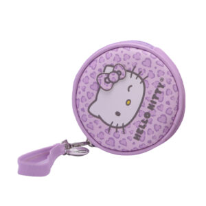 Hello Kitty Leopard Print Round Coin Purse(Purple)