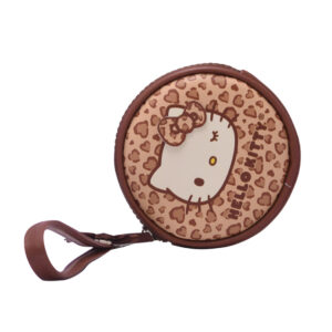 Hello Kitty Leopard Print Round Coin Purse(Brown)