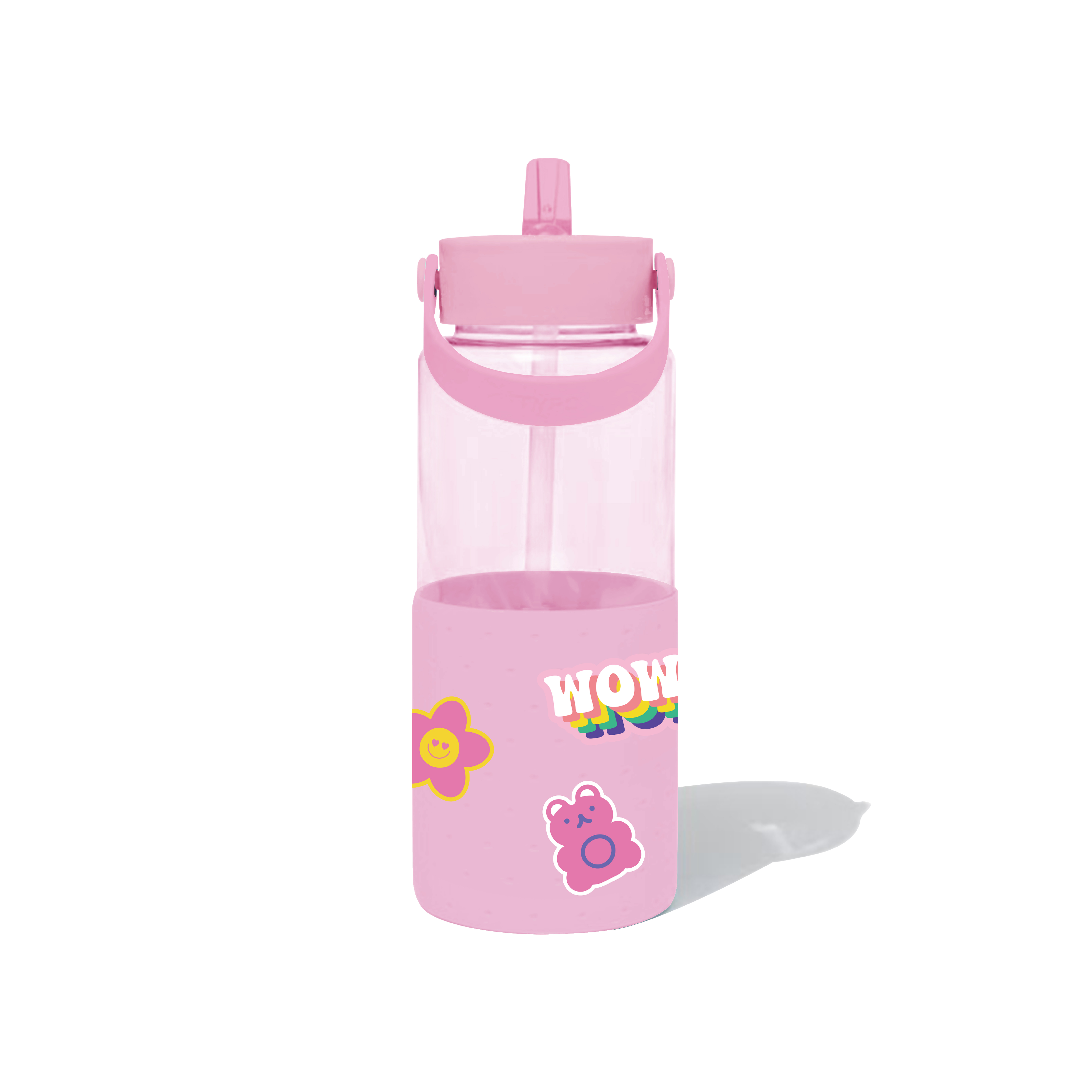 DIY Series Plastic Bottle with Handle 1100mL(Pink)
