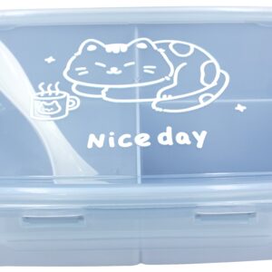 Animal Series Rectangle Lunch Box 1100mL(Blue)