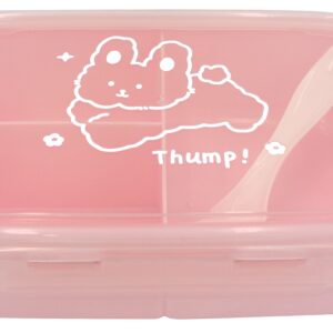 Animal Series Rectangle Lunch Box 1100mL(Pink)