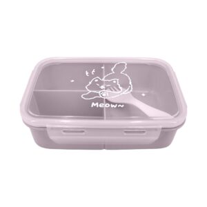 Animal Series Rectangle Lunch Box 1100mL(Purple)