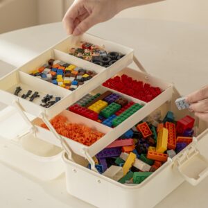 Three-Layer Foldable Tool Storage Box (S)(White)