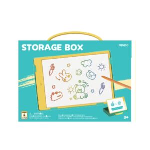 11-Inch Color Screen Double-Sided Drawing Board with Storage Box Model: K7110PC (Yellow Green)