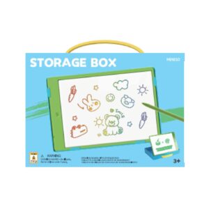 11-Inch Color Screen Double-Sided Drawing Board with Storage Box Model: K7110PC (Blue Green)