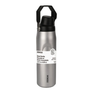 Large Capacity Double-Wall Stainless Steel Bottle with Handle 840mL(Silvery)
