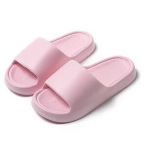 Women's Macaron Color Bread-Shape Bathroom Slippers(Pink,38-39)