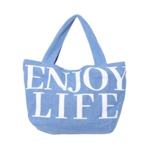 Alphabet Series Denim Mini Crossbody Bag(Light Blue)