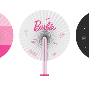 Barbie Collection Round Folding Hand Blossom Fan