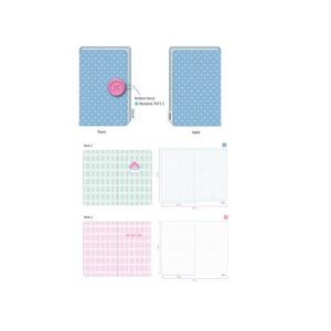 Big Button Series Round Button Fabric-Cover Scrapbook (64 Sheets)