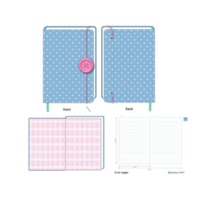 Big Button Series Round Button A5 Fabric-Cover Book (80 Sheets)