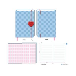 Big Button Series Heart Button A5 Fabric-Cover Book (80 Sheets)