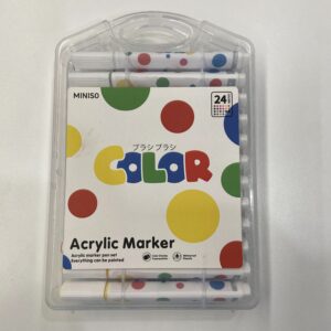 Polka Dot Series Triangular Acrylic Marker Set (24 Colors)