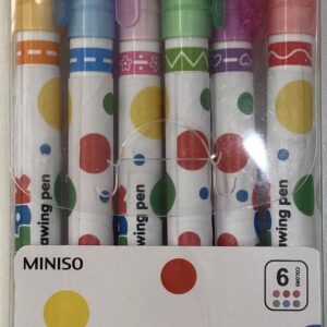 Polka Dot Series Curve Highlighter Pen Set (6 Colors)