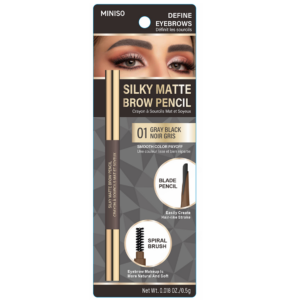 Silky Smooth Angled-Tip Eyebrow Pencil(01Ash Black)